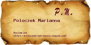 Poloczek Marianna névjegykártya